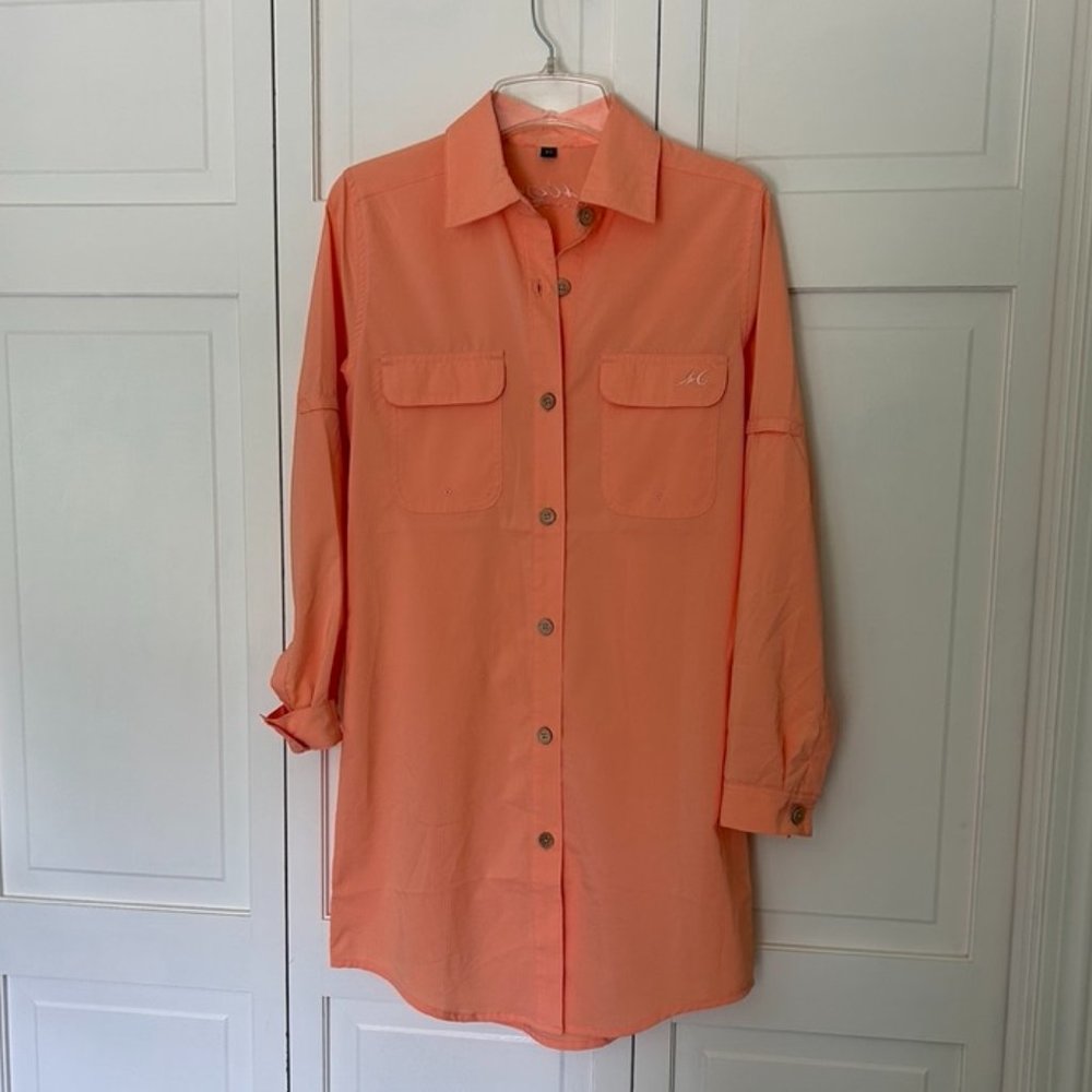 Mojo Ladies Bright Sun Cover-Up/Dress in Peach - Size XS